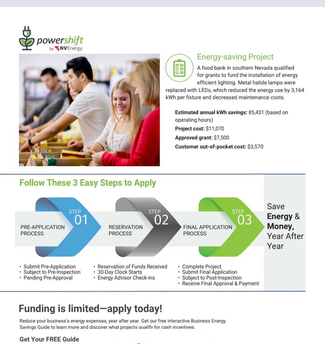 NV Energy PowerShift three step application process overview